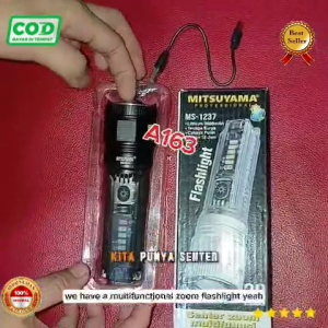 A163 SENTER SOLAR ORI 100% POWERBANK WITH STROBO KELAP KELIP KEPALA EMERGENCY bahan METAL CAS TYPE C BATERAI CAS CASAN ZOOM ZOM CAHAYA TENAGA MATAHARI panel surya DARURAT MOBIL MALAM Senter Zoom In Out 7 Mode Cahaya Solar Charging Free USB Type C X36 - T