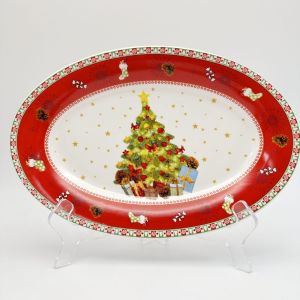 Hand-painted Ceramic Festive Platter