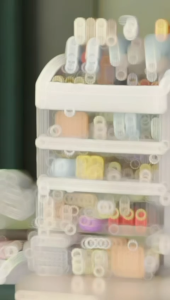 Transparent Drawer Storage Box Desktop Organizer Rak Meja Kosmetik Stationery Makeup Holder