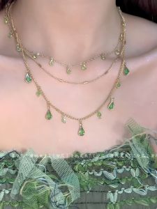 Bohemian Style Multi-Layer Tassel Fairy Design Necklace for Women Luxury Beaded Choker Jewelry Gold Color Alloy Material