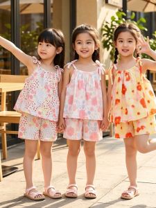 Bộ Đồ Hè Nhẹ Nhàng Thời Trang cho Bé Gái
