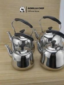 Ấm đun nước inox nhiều dung tích 1L - 6L GORILLA CHEF dùng cho mọi loại bếp