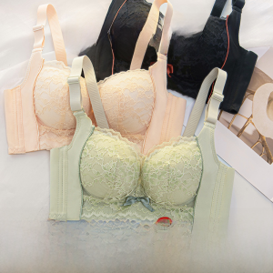 Ultra-Thick 8CM Bra Wireless Bra Womens Underwear Full Coverage Anti-Sagging No Steel Ring Strapless Traditional Style Lace