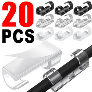 Adhesive Cable Clips Wire Holder For Wall Clear Strong Self-Adhesive Stickers Cord Management Organizer for Desk Car Office Home