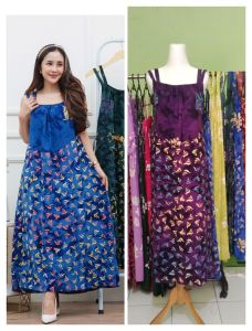 Daster longdres tanpa lengan yukensi CAP KAIN RAYON TEBAL BERKUALITAS