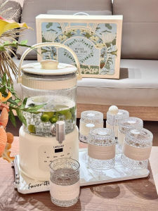 Large Capacity Fruit Tea Pot Health Soup One Piece Brewing Tea Barrel Gift Box Set High Aesthetic Value Flower Tea Health Care