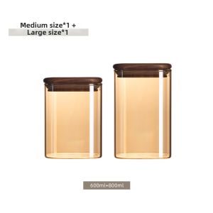 Food Grade Coffee Bean & Tea Storage Glass Vacuum Seal Container