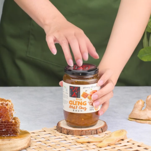 Gừng Mật Ong Trà Gừng Mật Ong Vị Á lọ 450g Golden Farm tăng sức đề kháng giảm cảm cúm làm ấm cơ thể