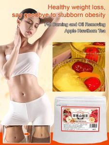🔥Sale [Easy weight loss] Fat burning and oil removal apple hawthorn tea Sweet and sour taste Red da