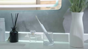 UV Twin Toothbrush Sterilizer Automatic Cover USB Rechargeable Wall Mounted Toothbrush Holder with Auto Inductive Open