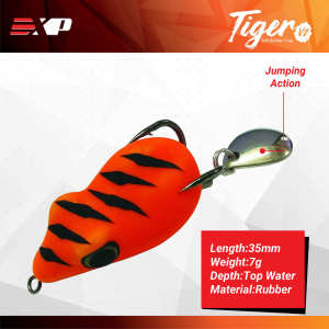 EXP Tiger V2 Soft Rubber Frog Expert For Snakehead Hunter Haruan/Toman Bunga/Bujuk