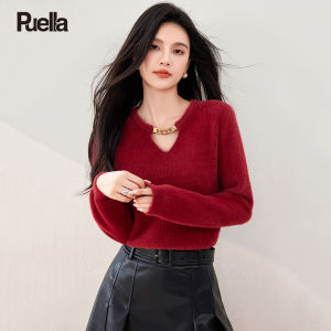puella | Design Knit Top with Lace Hollow