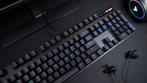 RAPOO V500 PRO Wired Mechanical Gaming Keyboard | RGB Backlit | 104 Keys | Anti-Ghosting | Aluminum Top | 2 Years Warranty