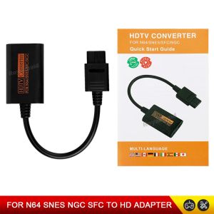 For N64 to HDMI-Compatible HDTV Converter Cable Adapter for N64/Gamecube/SNES/SFC Plug Play Full Digital 1080P No External Power