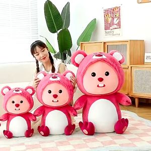 Gấu Bông Hải Ly Loopy Lotso Mềm Mại Đáng Yêu Thú Nhồi Bông Cao Cấp Loopy Mũ Dâu Thú Bông Đồ Chơi Toy