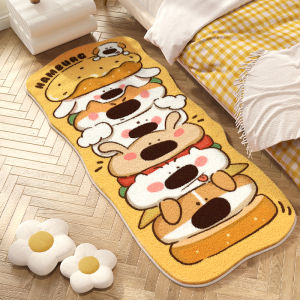 Cartoon Style Bedroom Carpet Washing Machine Friendly Girls Room Sofa Window Area Rug Non Slip Floor Mat for Master Bedroom