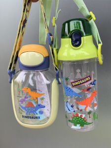 Japanese Skater Kids Drinking Cup Straw Cup Summer Cartoon Dinosaur Kindergarten Baby Gift Water Kettle Thermos Cup