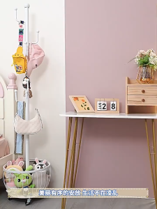 Stand Hanger Dengan bingkai Serbaguna Gantungan Tiang Aesthetic Dengan Roda Gantungan Berdiri Minimalis