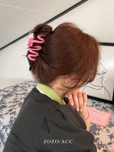 South Korea Minimalist Cream Shark Hair Clip Jaw Clip Womens Large Back Head Hair Volume Multi-Clip Updo Hair Clip Head Ornament