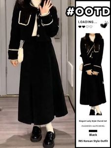 Ge·an·fei | Đầm Đen Phong Cách Pháp Elegance Audrey Hepburn cho Đầu Mùa Thu