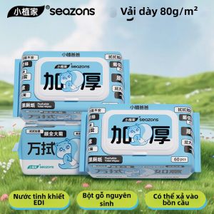 seazons | Thick Pure Water Wet Wipes 60 Pieces 3 Packs