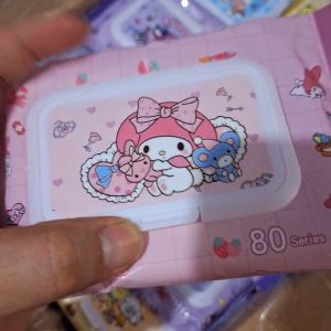 Tisu Basah Motif Sanrio Lucu Isi 80 Lembar