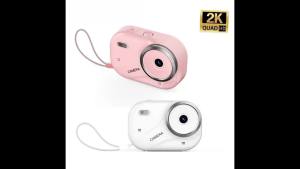 Digital Camera | Compact HD camera 1080p photos and videos pocket-sized travel camera available in pink or white