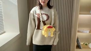 (SG Seller) Kawaii Kuromi Plush Crossbody Bags Cinnamoroll Anime Cartoon Shoulder Bag Doll Cute Soft Messenger Bag Girls Children Bag Kids Bag Birthday Gift