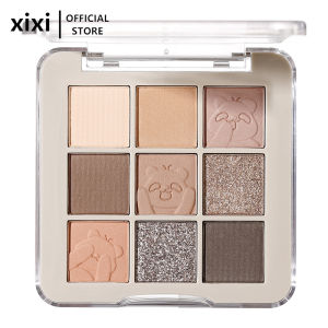 Xixi Makeup Eye Shadow Bears Dee Fluffy Pounding Nine-colour Eyeshadow Powder Fine Natural Matte Fine Flash Beginner Easy To Get Started Students