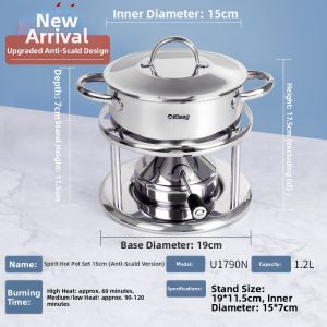 Kisag | Single Serve Stainless Steel Hot Pot 15cm