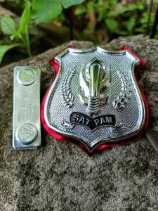 Lencana kewenangan SATPAM Silver Magnet