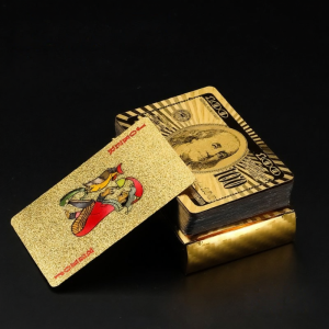 TAFUMAN | Egg Laying Game Specialized Gold Foil Poker Cards Water-Resistant And Wear-Resistant