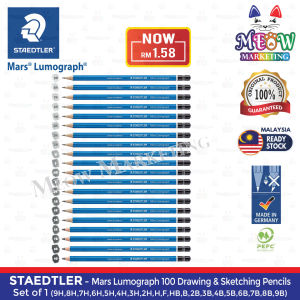Staedtler Mars Lumograph 100 Drawing and Sketching Pencil (10H-12B) - Set of 1 / Set of 3