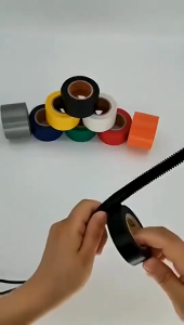10PCS Electrical Tape Black Tape Flame Retardant High Waterproof Adhesive Black Wire Tape Strong Insulating Electrical Tape PVC