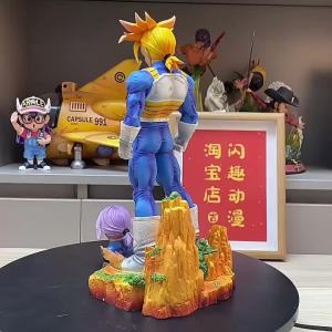 Bandai | 29CM Dragon Ball Z Figure Battle Dress Trunks Double Heads Model Dolls Figures Anime Action Figurine Collectible Decoration Toys