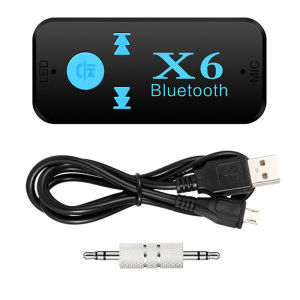 X6 Bluetooth-Comptible Receiver 3.5mm Aux Jack USB Wireless Audio Adapter Handsfree Support TF Card MIC Call Mp3 Player Bluetoot