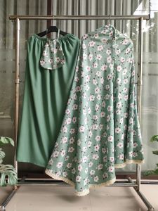 Mukena Katun Rayon Dewasa Seroja Series (Kerut Kening) Free Tas