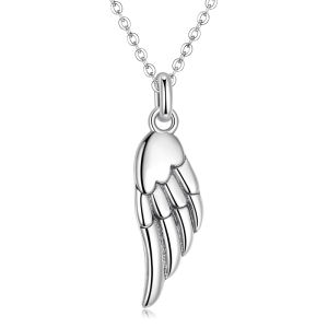 BAMOER Dây Chuyền Mặt Hình Cánh Thiên Thần Bằng Bạc Ý 925 Thật Cho Nữ Quà Tặng Sinh Nhật Trang Sức Đơn Giản Sang Trọng BSN268