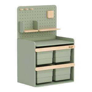 Multi-functional Solid Wood Children Storage Shelf