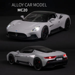 LEO 1:22 Maserati MC20 Diecast โมเดล รถอัลลอยด์รถยนต์ของเล่นคอลเลกชันของขวัญสําหรับเด็กชายสาว ของเล่นเด็ก