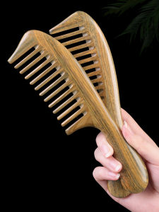 Large-Tooth Sandalwood Comb Wide-Tooth Durability Hair Massage Comb Female Household Male Special Curling Head Meridian Comb