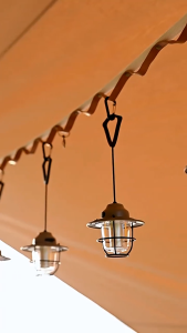 LED Tent Atmosphere Lamp IPX4 Waterproof Retro Decorative Light 2000mAh Camping Hanging Lamp for Camping Hiking Fishing