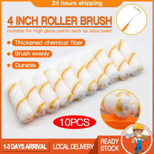 10PCS 4 Inch Paint Roller Brush High Quality Paint Roller Refill Solvent Base Roller Cat Minyak Alat Mengecat Berus Roller 油漆滚筒刷