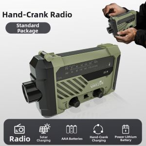 WARSUN | Solar Crank Emergency Radio with Flashlight