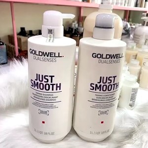 Dầu xả Suôn Mượt Goldwell Smooth 1000ml.  kiểm soát bông xù giúp tóc dễ vào nếp