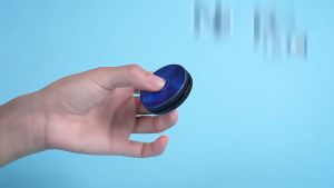 PIPAGO Fingertip Infinity Sound Coin Gyro Anti-Stress Hand-pushing Pop Simulation Oreo Press to Make Sound Rotating