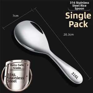 NAIFUNA | Food Grade Stainless Steel Non-Stick Rice Serving Spoon