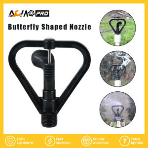 AumoPro 2Pcs G1/2" Male 360 Degree Rotary Sprinkler Garden Lawn Vegetable Flower Irrigation Nozzle Farmland Agriculture Field Watering Device Rain-like Butterfly Nozzle