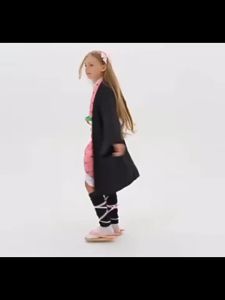 Kamado Nezuko Cosplay Costume Anime Costume Demon Slayer Uniform for Kids and Adult Kimetsu no yaiba Kimono for Women