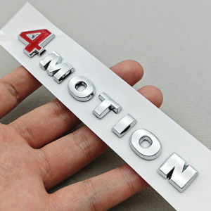 1pc ABS Red Chrome Car Sticker Logo 4 MOTION 4motion Rear Trunk Badge Emblem Decals For VW PASSAT Touareg GOLF Polo Tiguan Jetta